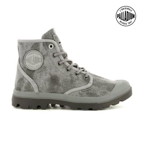 Palladium Pampa Hi WAX Men's Boots Grey | UK R706-QLP